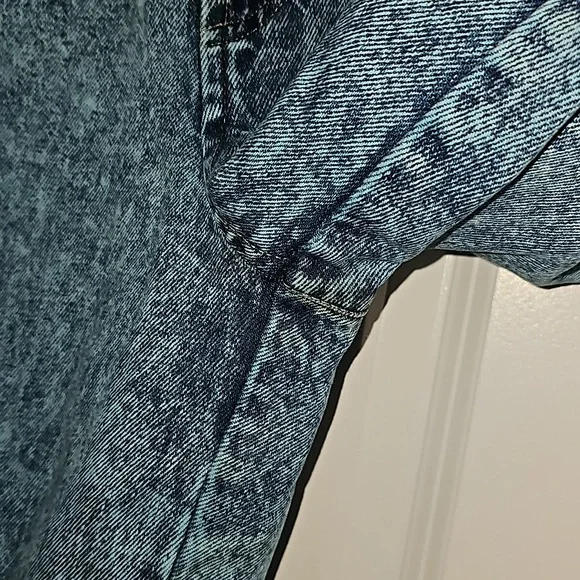 Vintage 80s Unionbay Chic Blue Acid Wash Jeans w/yoke& tapered leg Size 7x 29 - Picture 6 of 13